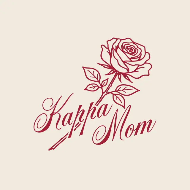Kappa Kappa Gamma Rose Illustration Mom's Day Crewneck