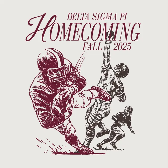 Delta Sigma Pi Football Scene Homecoming Hoodie
