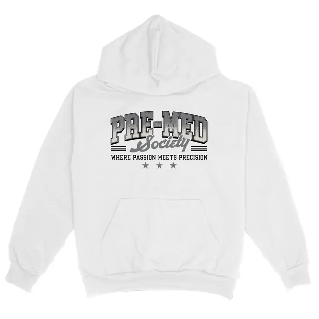 Pre-Med Society Bold Arch Text PR Hoodie 2