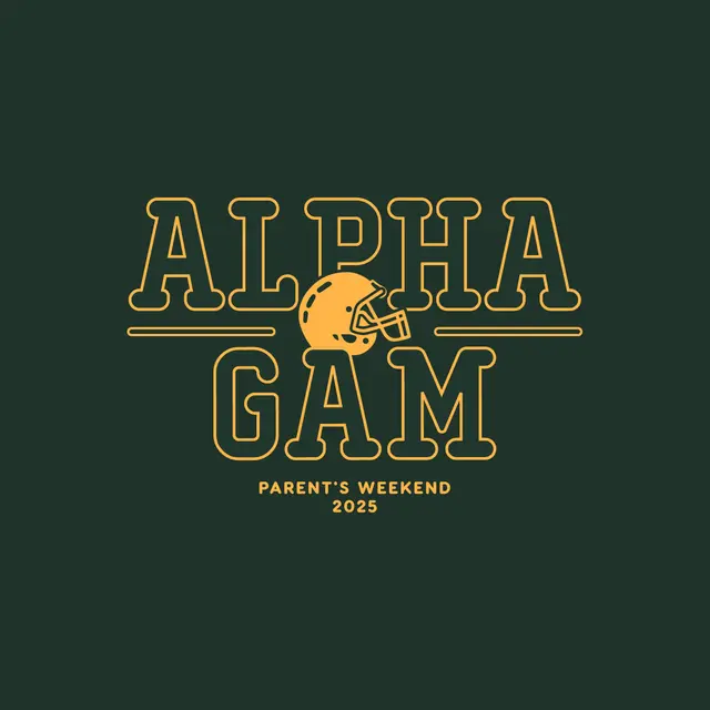 Alpha Gamma Delta Football Helmet Parent's Weekend Crewneck