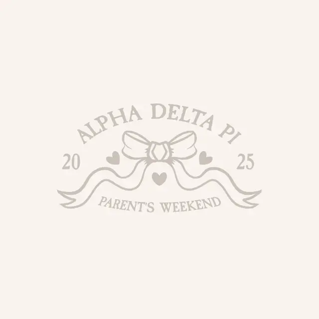 Alpha Delta Pi Bow and Heart Parent's Weekend Shirt