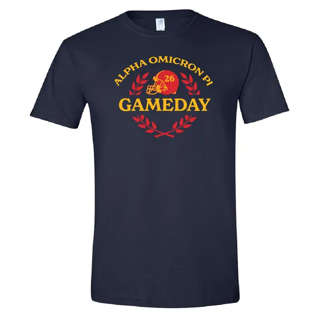 Alpha Omicron Pi Football Helmet Game Day Shirt 2
