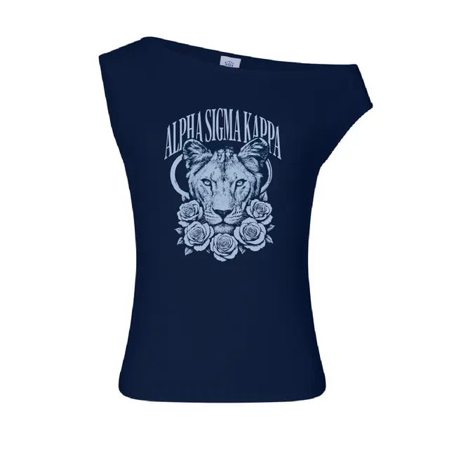 Alpha Sigma Kappa Lion and Roses PR Tank 2