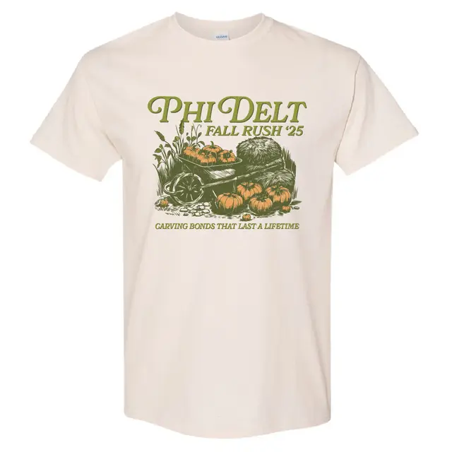 Phi Delta Theta Pumpkins and Hay Fall Rush Shirt 2