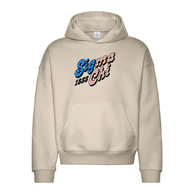 Sigma Chi Bold Lettering Patriotic Design Hoodie 2