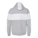 Customizable J America Varsity Fleece Colorblocked Hooded Sweatshirt 8644 Oxford Back