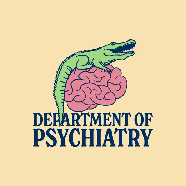 Department of Psychiatry Alligator and Brain PR Shirt