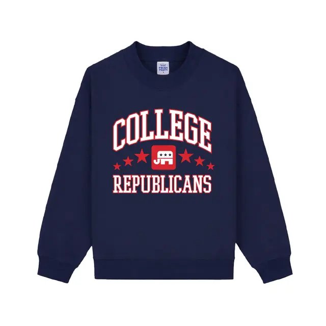 College Republicans Block Lettering Star Graphic PR Sweater 2