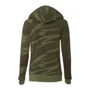 Customizable Alternative Women’s Adrian Eco-Fleece Full-Zip Hooded Sweatshirt 9573 Camo Back
