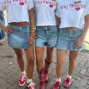 Chi Omega PR at College Of Charleston wearing custom Shirts