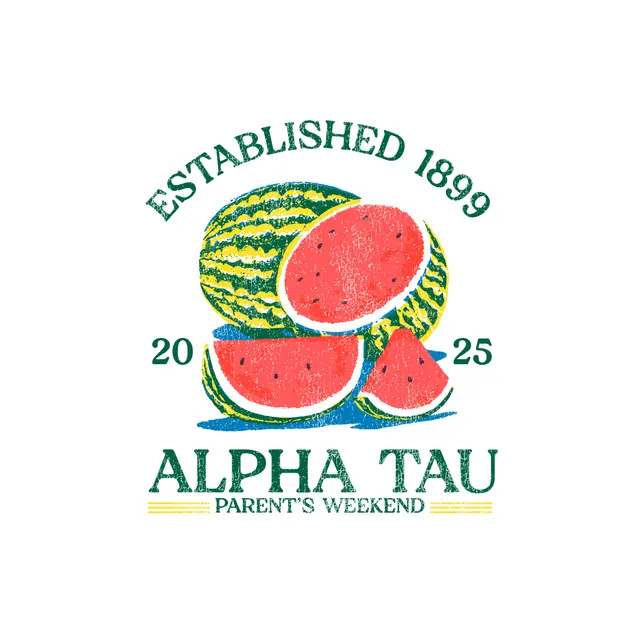 Alpha Sigma Tau Watermelon Graphic Parent's Weekend Shirt