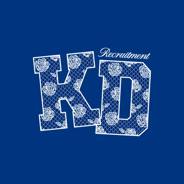 Kappa Delta Rose Pattern Text Recruitment Tank