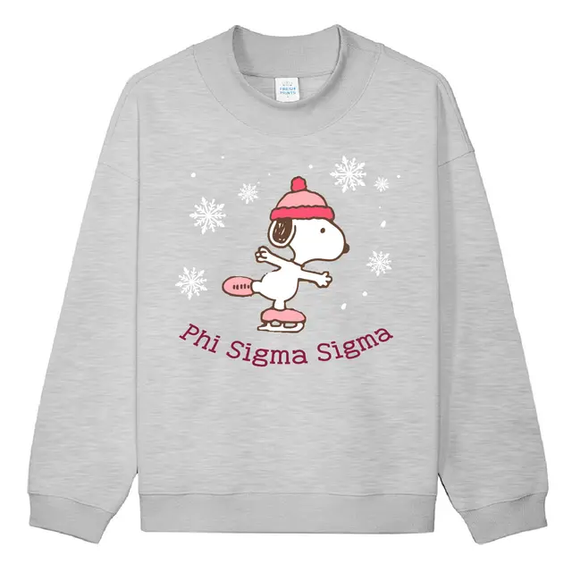 Phi Sigma Sigma Skating Dog Holiday Crewneck 2