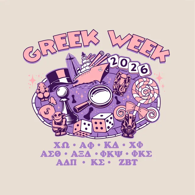 Kappa Delta Greek Week Illustrated Dice Carousel Shirt
