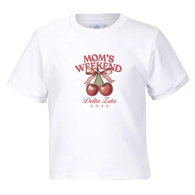 Delta Zeta Cherry Bow Mom's Weekend Shirt 2