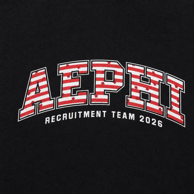 Alpha Epsilon Phi Striped Lettering Rush Tank