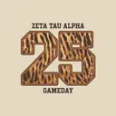 Zeta Tau Alpha Leopard Print 25 Gameday Shirt
