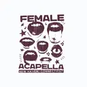 Female Acapella Group Mouths and Stars PR Shirt