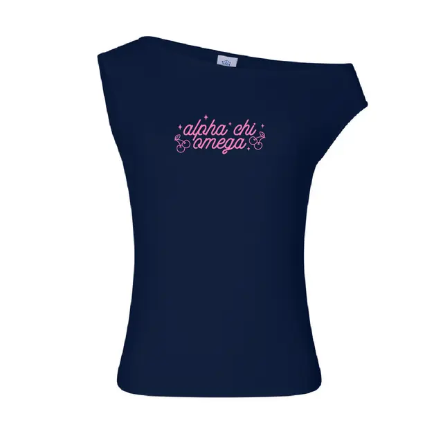 Alpha Chi Omega Cursive Cherry PR Shirt 2