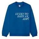 Alpha Delta Pi Lucky To Date Text Date Party Crewneck 2