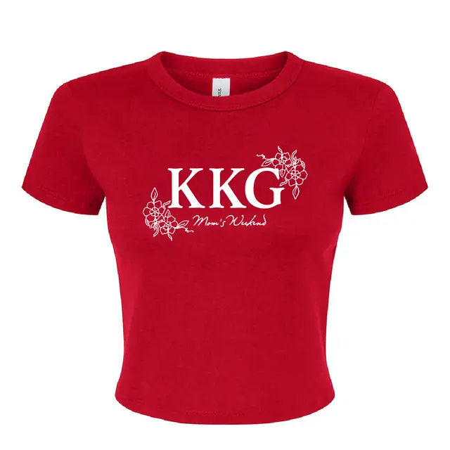 Kappa Kappa Gamma Floral Text Mom's Weekend Shirt 2