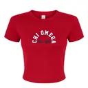Chi Omega Bold Arch Text PR Shirt 2