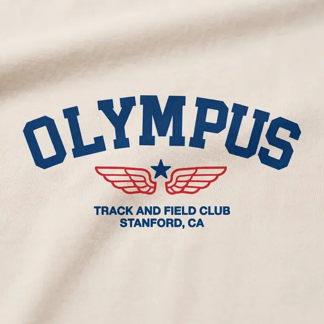 Track And Field Club Winged Star Block Lettering PR Sweater