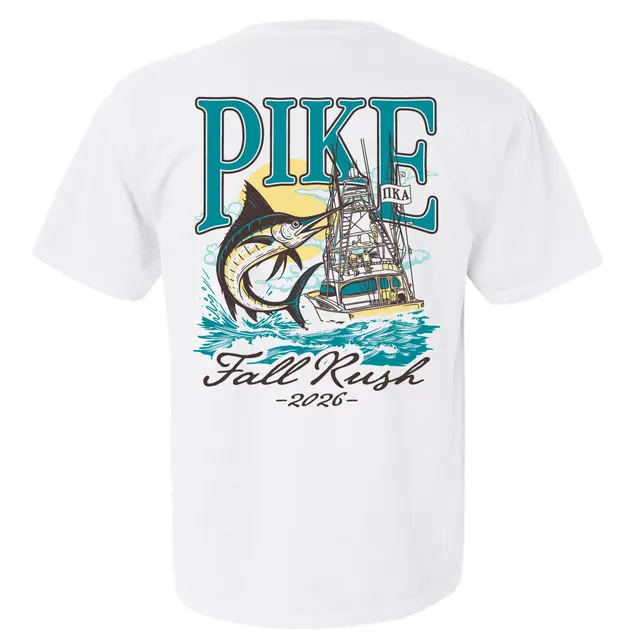 Pi Kappa Alpha Fishing Boat Illustration Rush Shirt 2