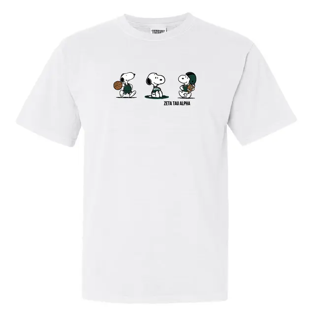 Zeta Tau Alpha Snoopy Sports Trio PR Shirt 2