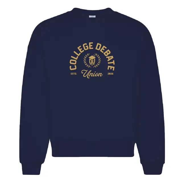 College Debate Union Crest and Laurel PR Crewneck 2