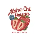 Alpha Chi Omega Fresh Strawberry Graphic Bid Day Shirt