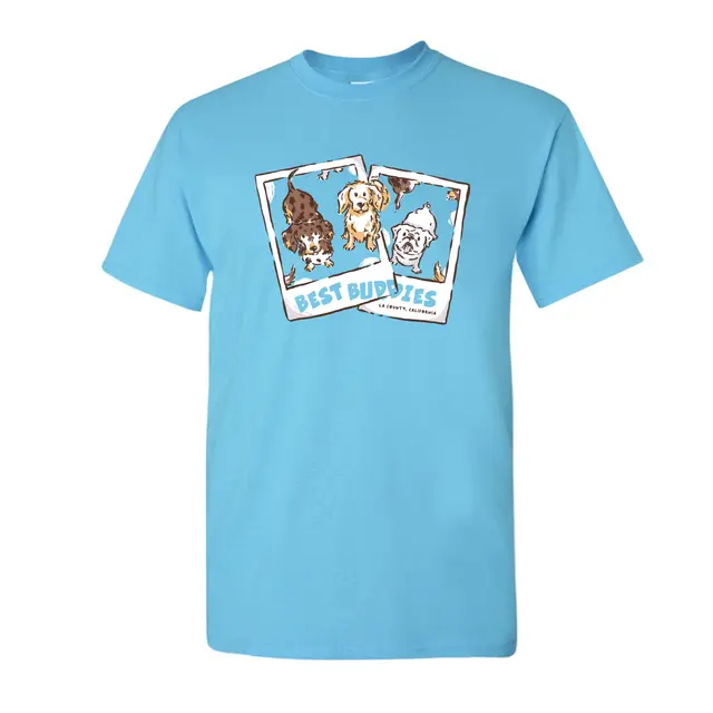 Best Buddies Playful Dog Illustration PR Shirt 2