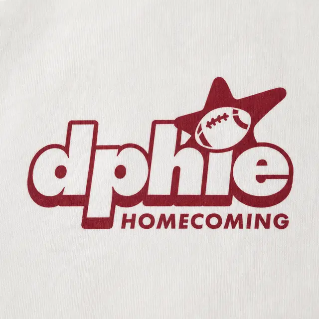 Delta Phi Epsilon Bold Lettering Football Graphic Homecoming Shirt