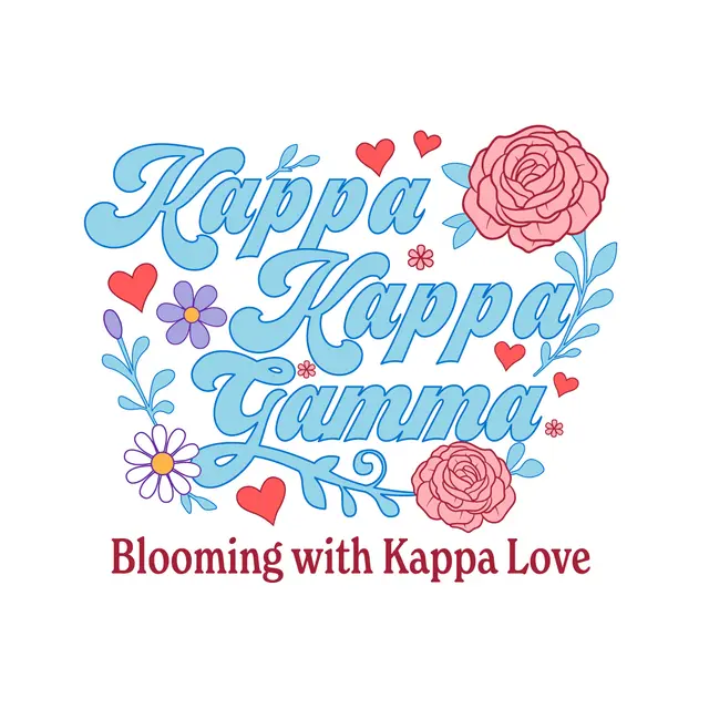 Kappa Kappa Gamma Floral and Heart PR Tank