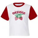 Patterned Strawberry Graphic Big Little Reveal Shirt Design for Delta Zeta