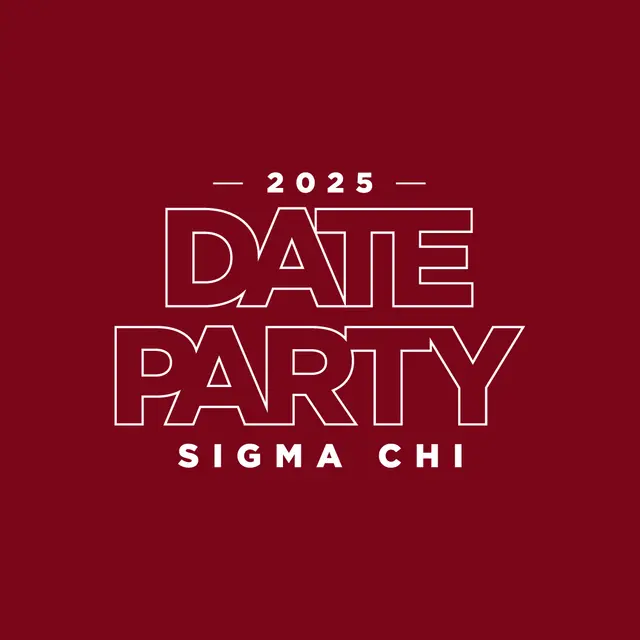 Sigma Chi Bold Block Text Date Party Crewneck