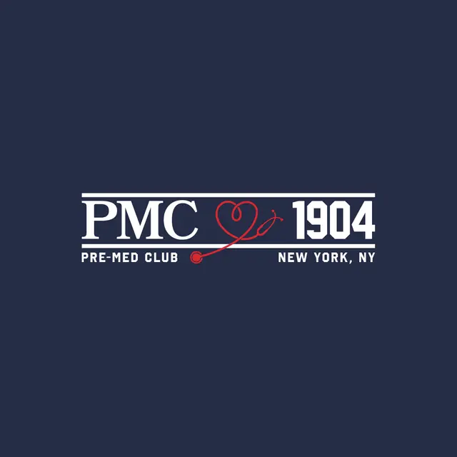 Pre-Med Club PMC Stethoscope Heart Design PR Crewneck
