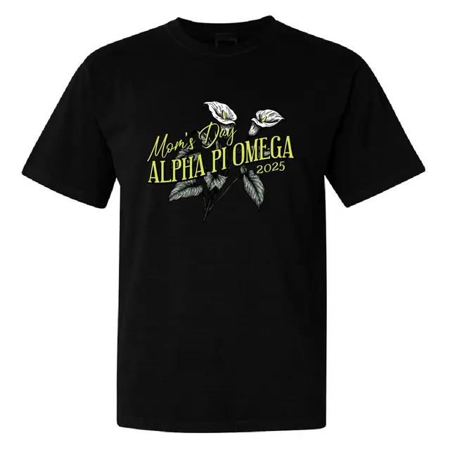 Alpha Pi Omega Floral Font Mom's Day Shirt 2