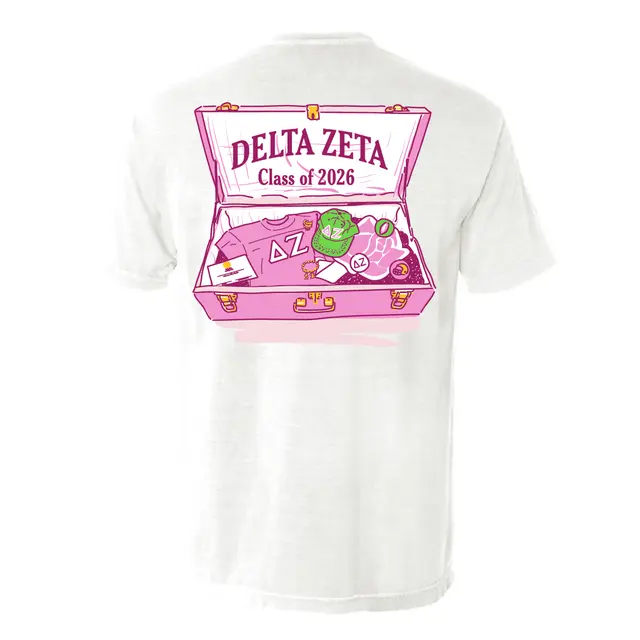 Delta Zeta Graduation Suitcase Graphic Shirt 2