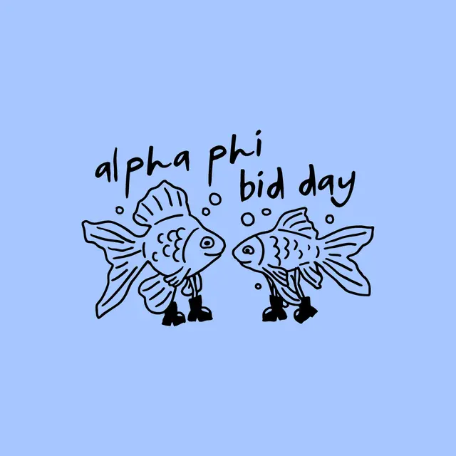 Alpha Phi Funky Fish Graphic Bid Day Tank