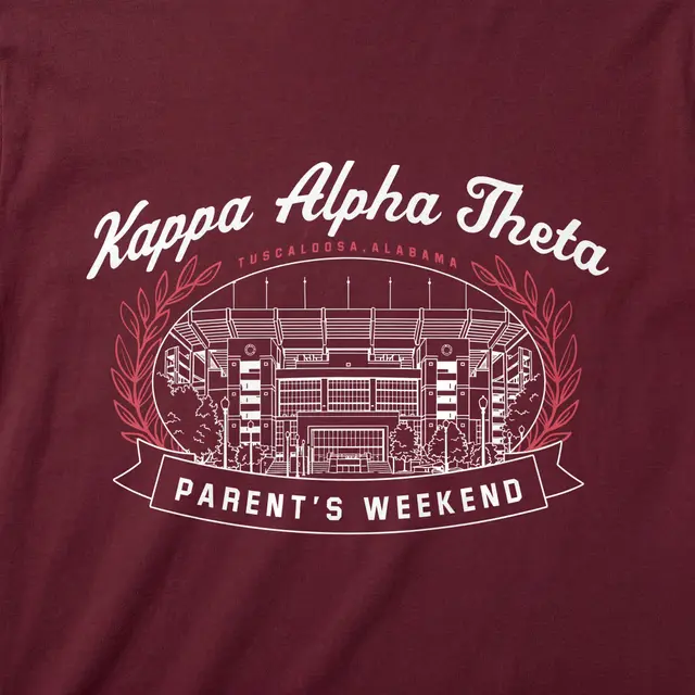 Kappa Alpha Theta Stadium Illustration Parents Weekend Crewneck