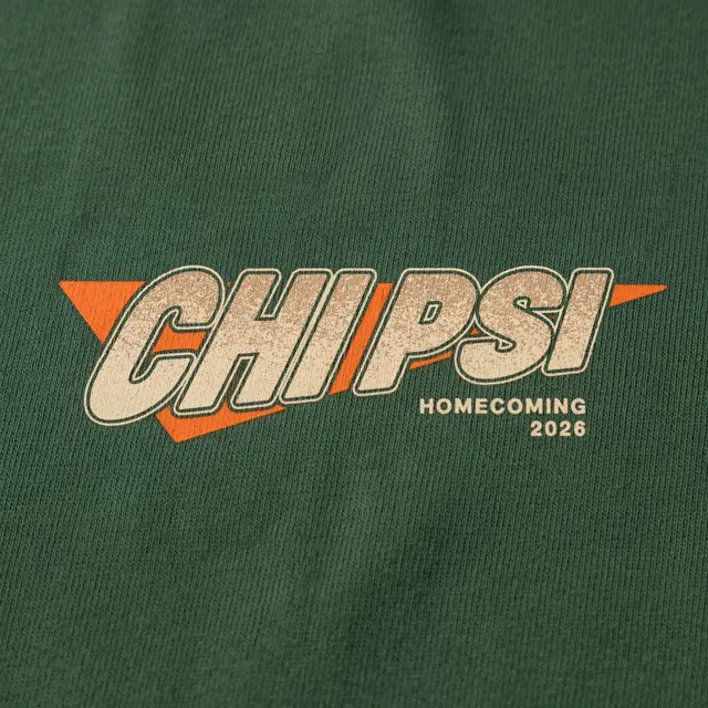 Chi Psi Bold Block Lettering Graphic Homecoming Hoodie