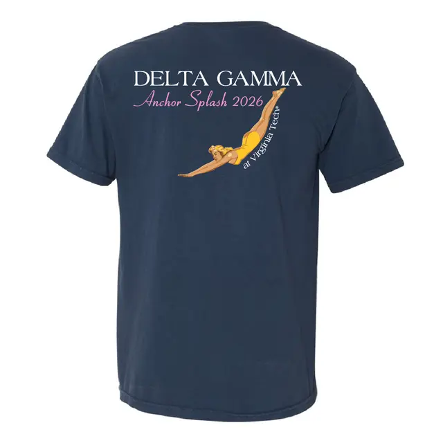 Delta Gamma Diving Graphic Anchor Splash Shirt 2