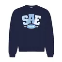 Sigma Alpha Epsilon Striped Lettering Rush Crewneck 2