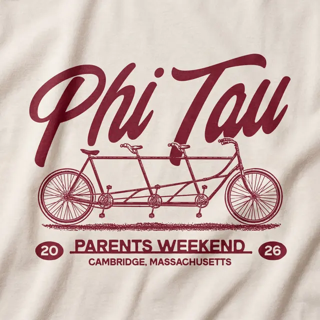 Phi Kappa Tau Tandem Bicycle Script Parents Weekend Shirt