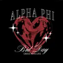 Alpha Phi Heart Illustration Bid Day Tank