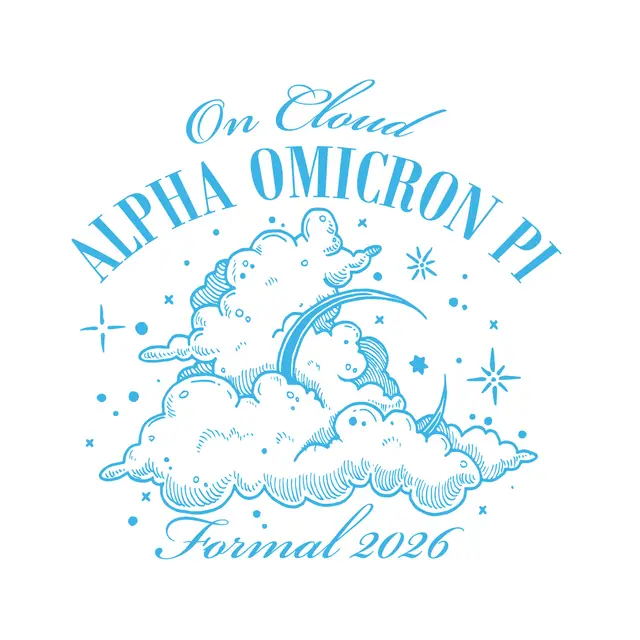 Alpha Omicron Pi Cloud and Moon Formal Shirt