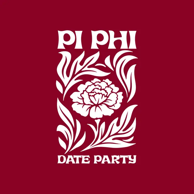 Pi Beta Phi Floral Motif Date Party Shirt