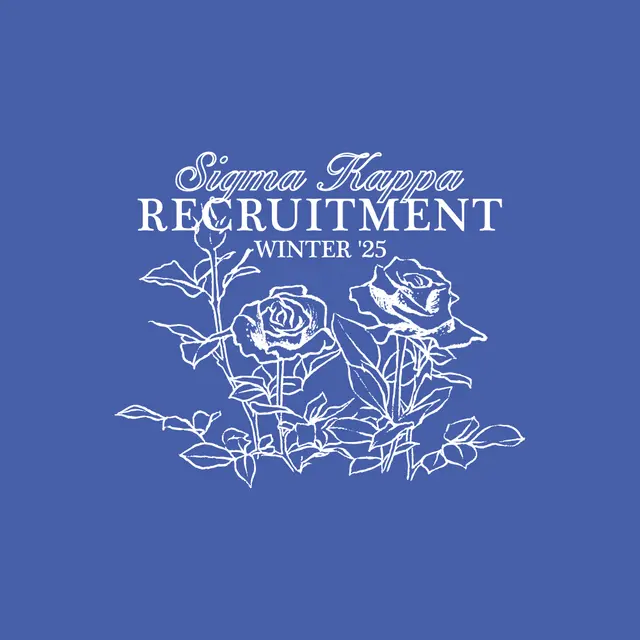Sigma Kappa Floral Outline Winter Recruitment Shirt