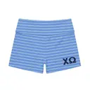 Chi Omega Striped Lettering PR Shorts 2